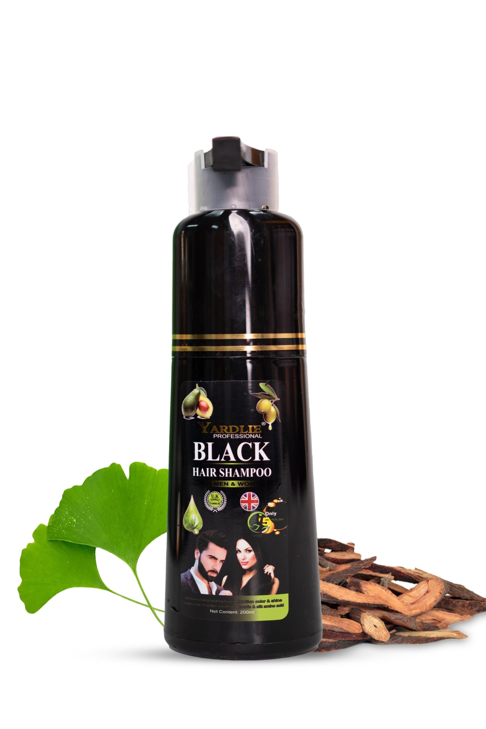 Yardlie Professional Black Hair Color Shampoo